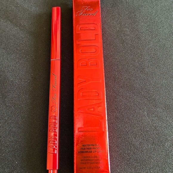 🌻 Too Faced Lip Liner in Lady Bold New Full Size - Picture 2 of 8